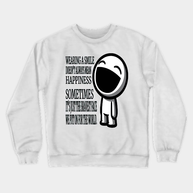 The Strength Behind the Mask: Mind Body Balance Crewneck Sweatshirt by maknatess